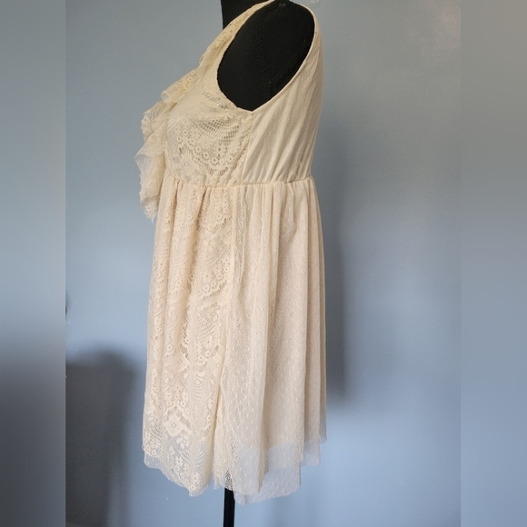 Coquette Lace Mini Ivory Dress S-M? - Picture 5 of 10